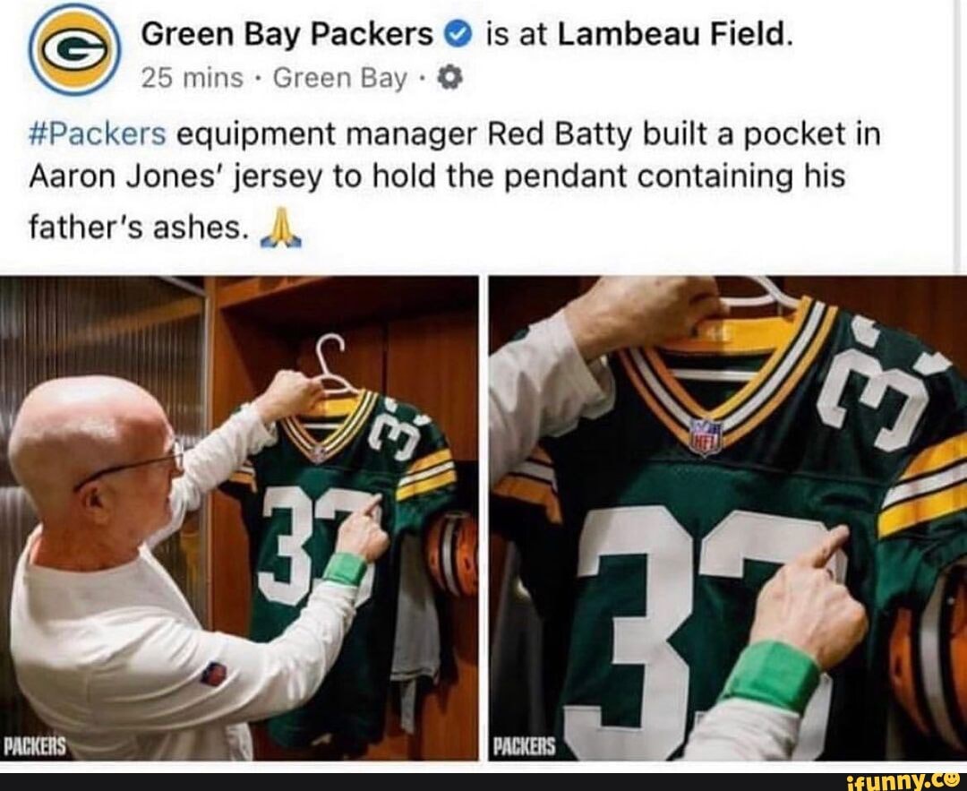 Packers equipment manager Red Batty built a pocket in