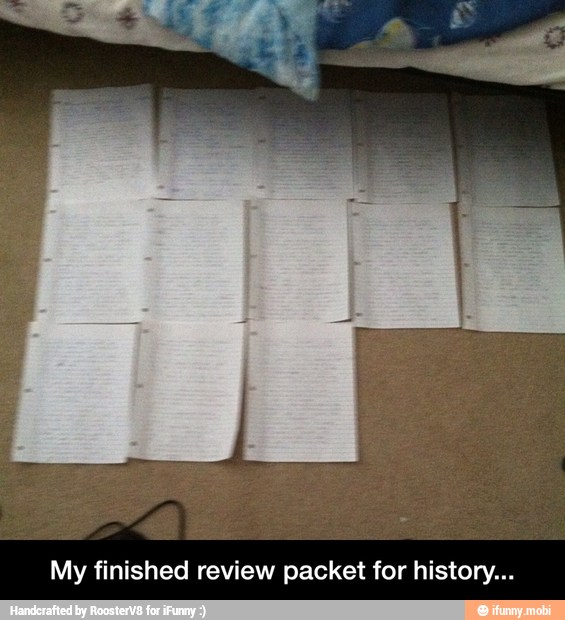 My finished review packet for history... - My finished review packet for history...