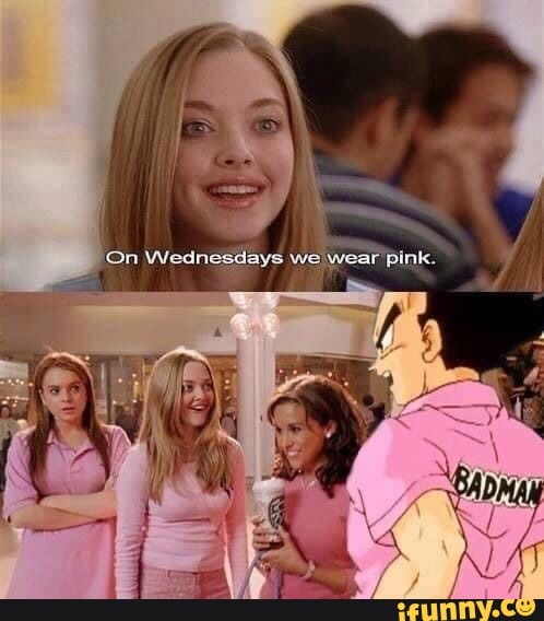 On Wednesdays pink.