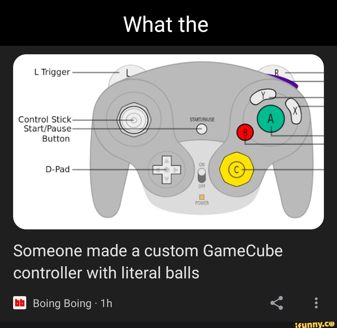 gamecube controller with balls