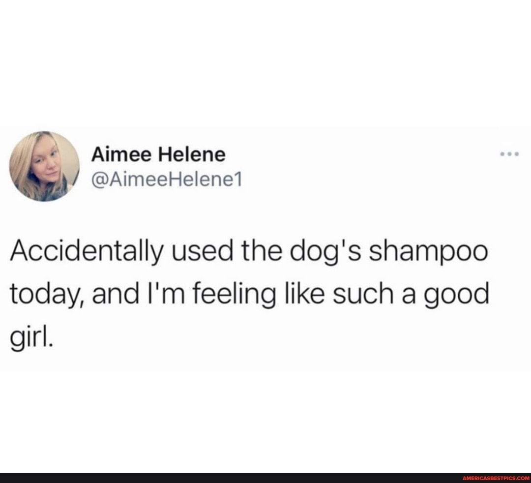 * Aimee Helene AimeeHelene' Accidentally used the dog's shampoo today