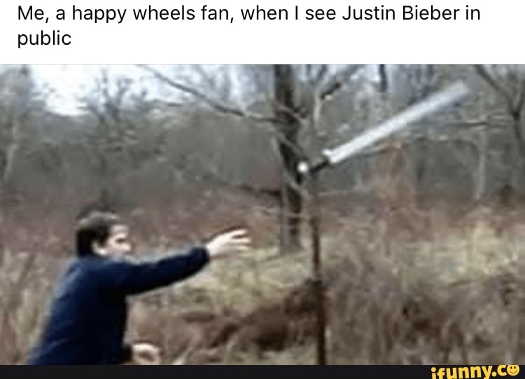 Me, a happy wheels fan, when I see Justin Bieber in public