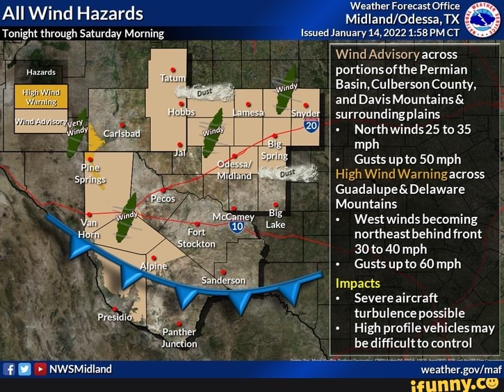 All Wind Hazards Tonight through Saturday Morning Hazards Weather