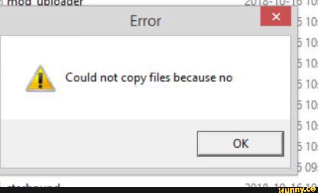 Files copy error. Could not complete because the file could not be found что делать.