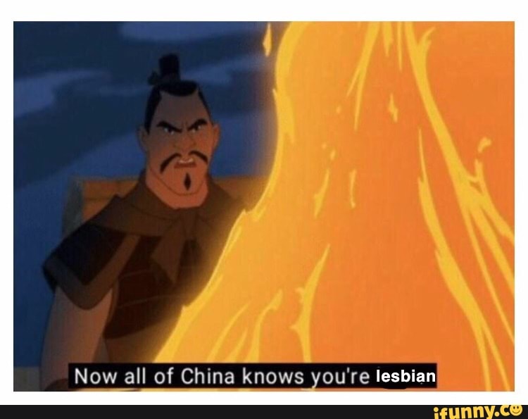 Now all of China knows you're lesbian.