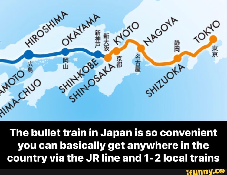 Java Bullet Train Map The bullet train in Japan is so convenient you can basically get ...