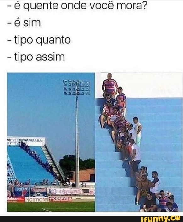 é quente onde você mora?
Eca
tipo quanto
tipo assim