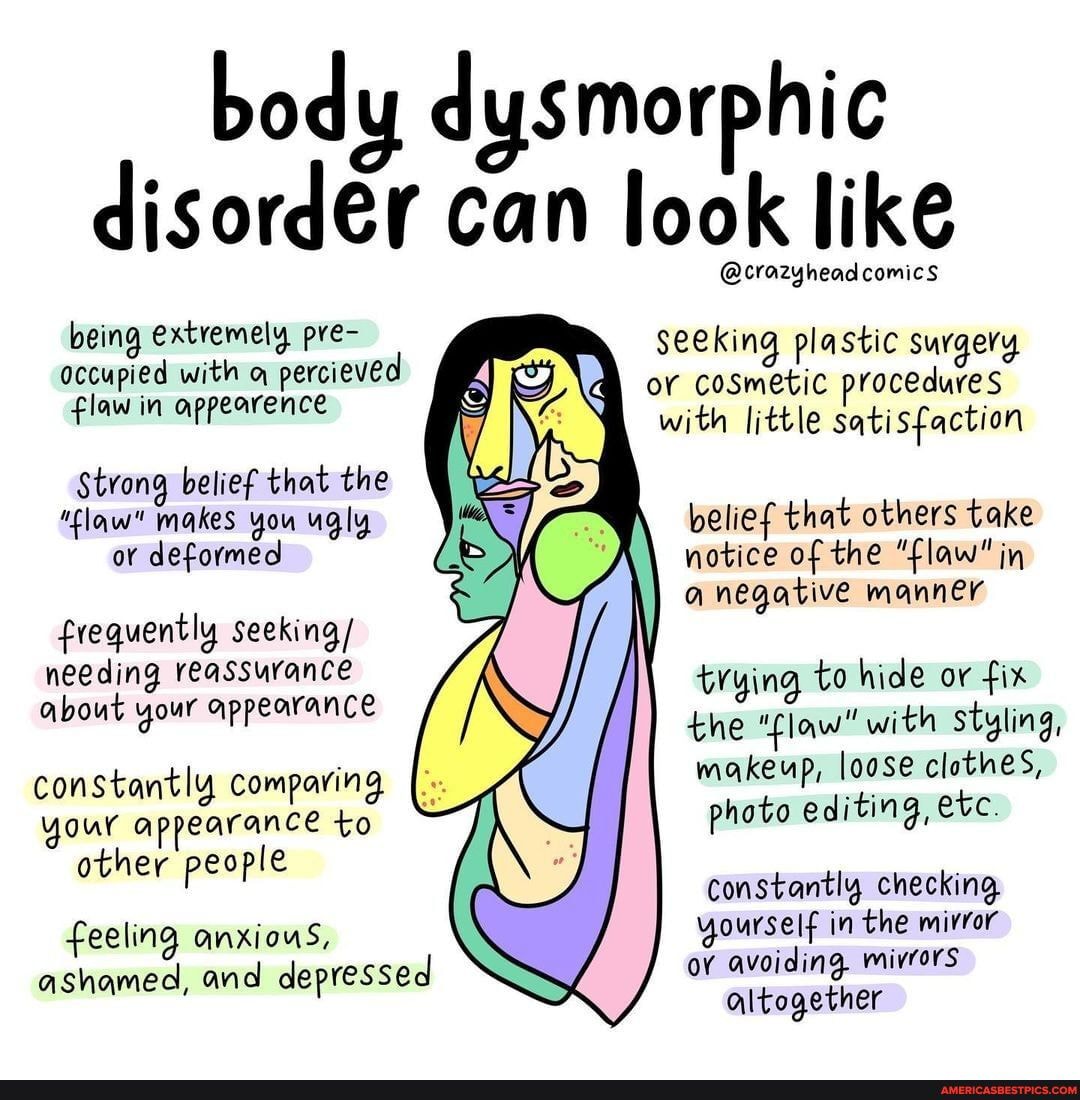 Body dysmorphic disorder can look like comics seeking plastic surgery