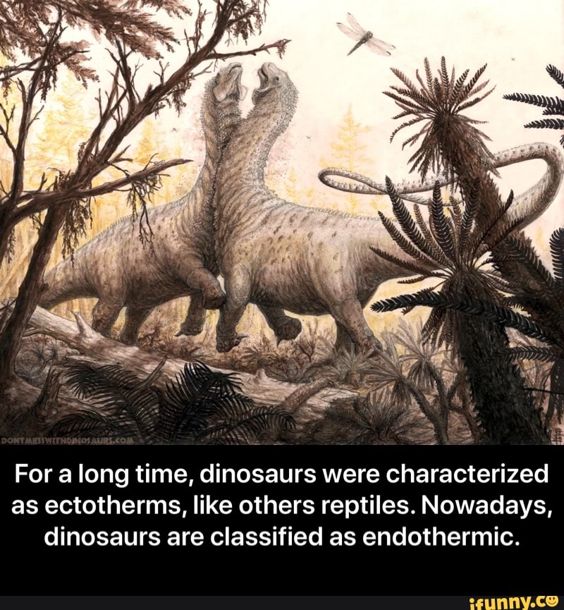 For along time, dinosaurs were characterized as ectotherms, like others