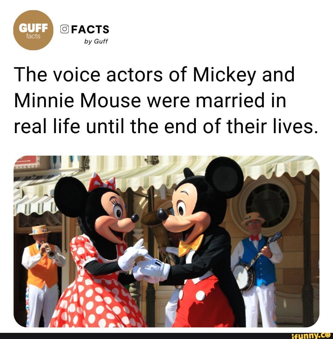 FACTS by Guff The voice actors of Mickey and Minnie Mouse were married ...