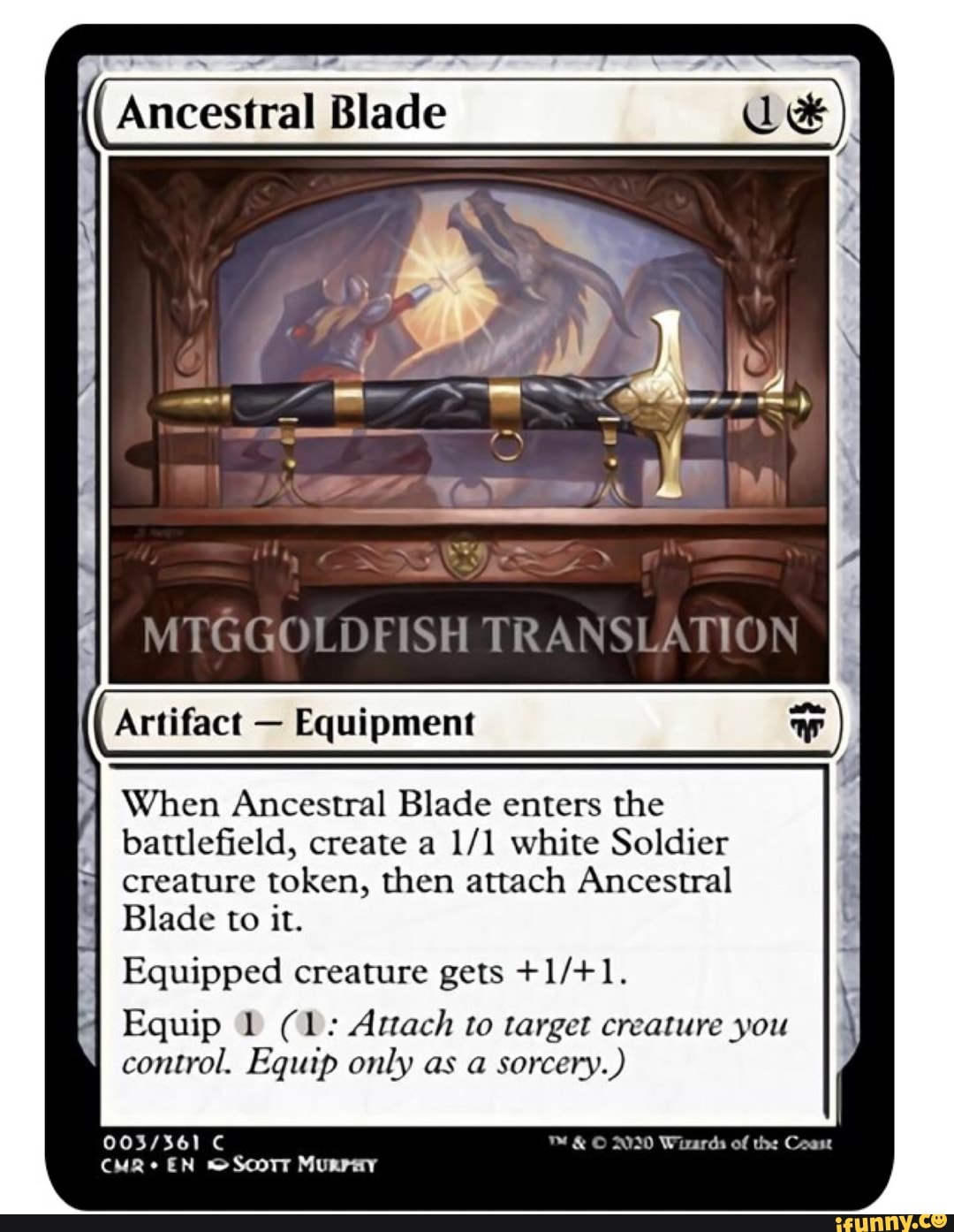 Ancestral Blade al ALD AN MTGC OLDEISH TRANSLATION Equipment When