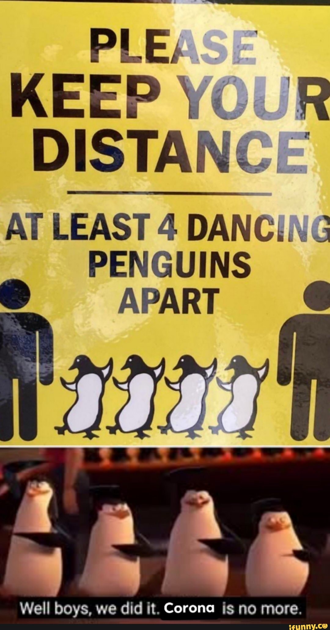 Dancing Penguins Keep Your Distance SignInfoSafetyDigital PDF A4 022 