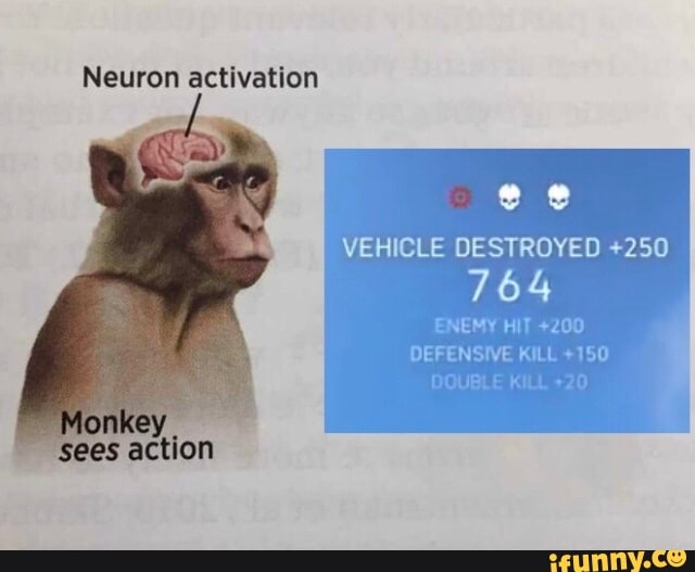 Neuron activation Monkey VEHICLE DESTROYED +250 764 ENEMY HIT +200 ...