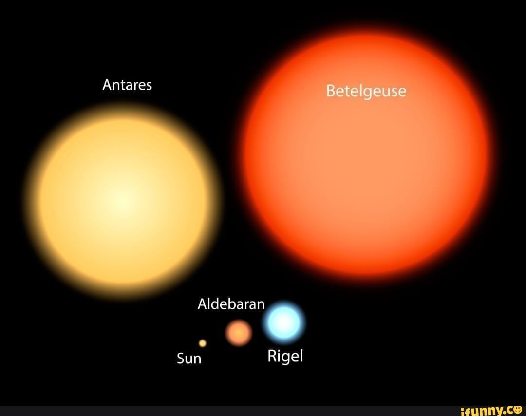 Antares Betelgeuse Aldebaran Sun Rigel - iFunny