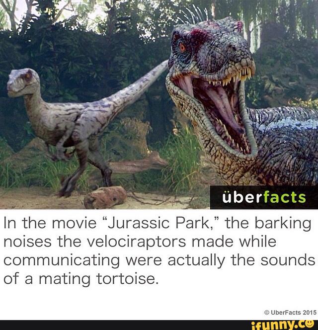 N The Movie ”jurassic Park“ The Barking Noises The Velociraptors Made While Communicating Were 