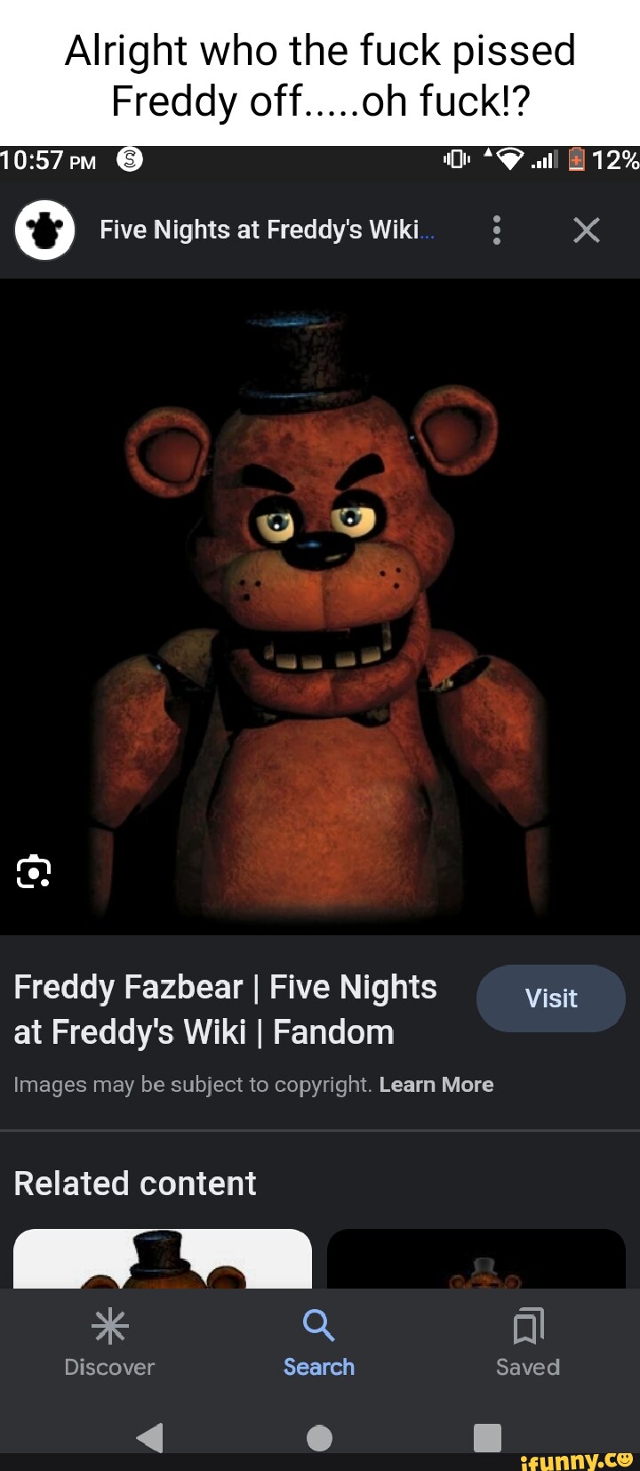 Freddy Fazbear, Five Nights at Freddy's Wiki, Fandom