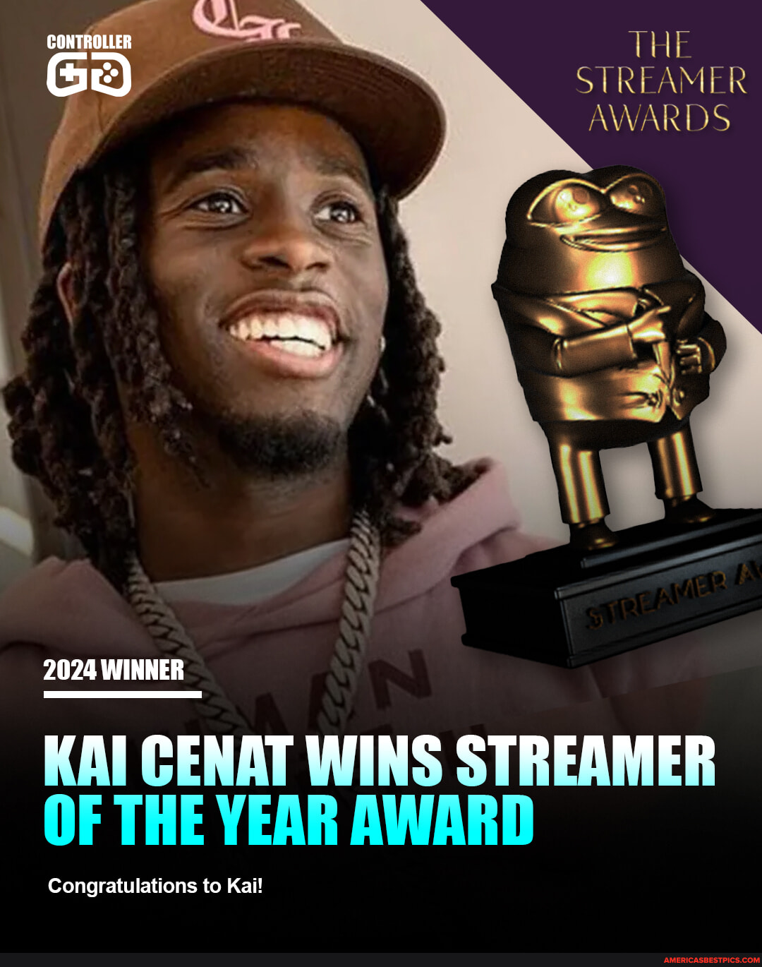 Kaicenat just beat out all the competition to win a Streamer of the