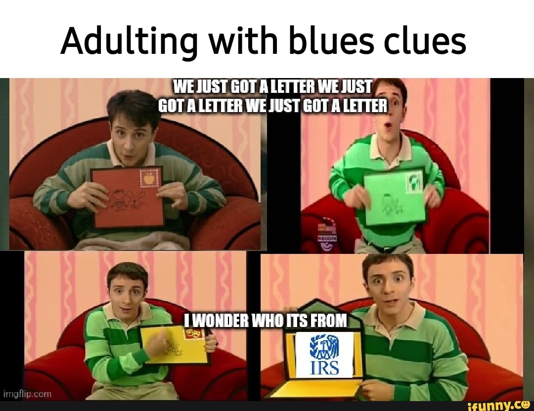 blues clues meme letter