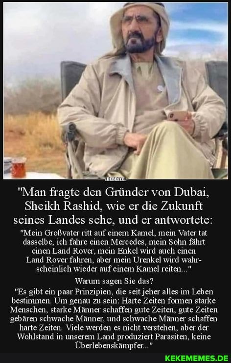 &quot;Man fragte den Gründer von Dubai, Sheikh Rashid, wie er die Zukunft