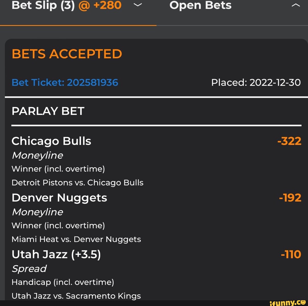 Bet Slip (3) +280 Open Bets BETS ACCEPTED Bet Ticket 202581936