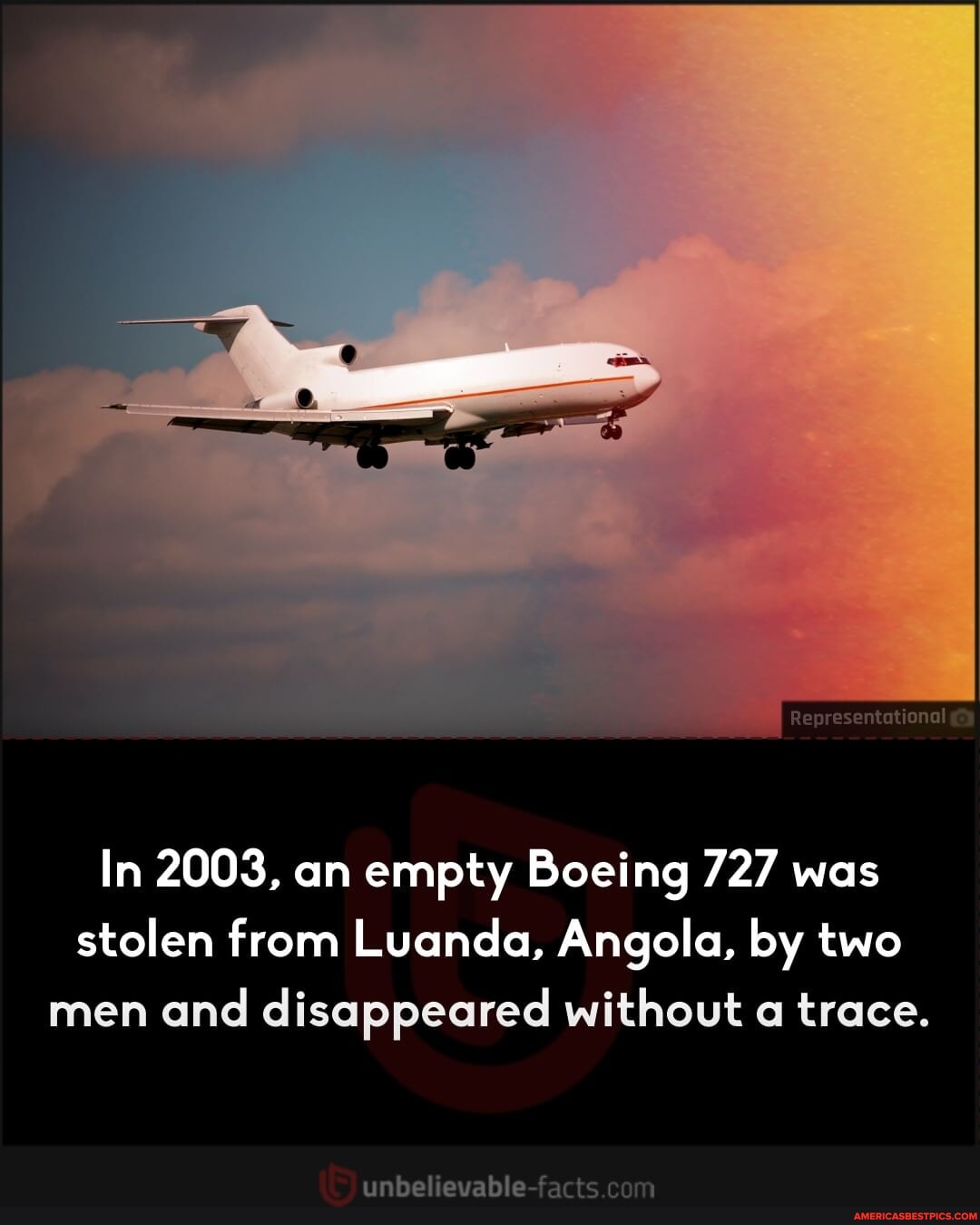 N/A - Representational In 2003, an empty Boeing 727 was stolen from ...