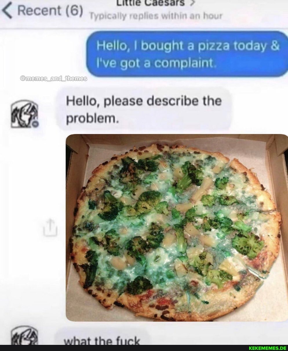 Hello, I bought a pizza today &
Recent (6)
go
_and
Hello, please describe the problem.