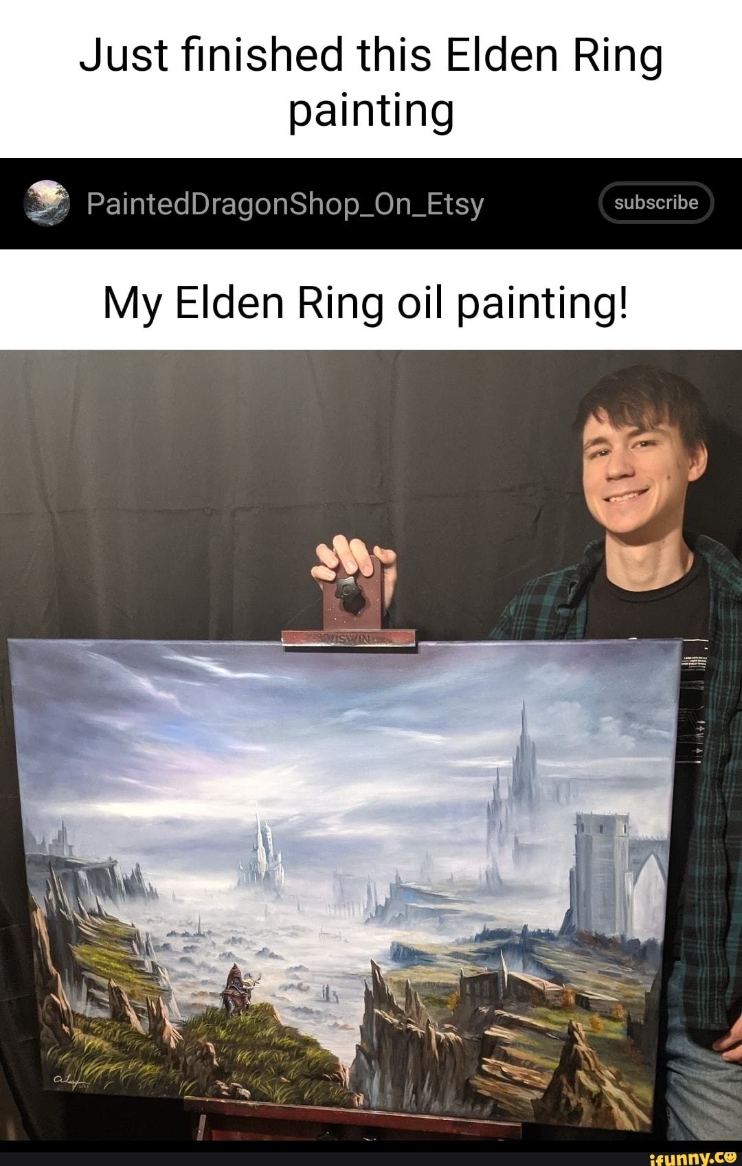 Just Finished This Elden Ring Painting On Ftsy Subscribe My Elden Ring   5935c7ee13d40f28303a4f34005731290487631ed28d4e4330c97f69839b7c98 1 