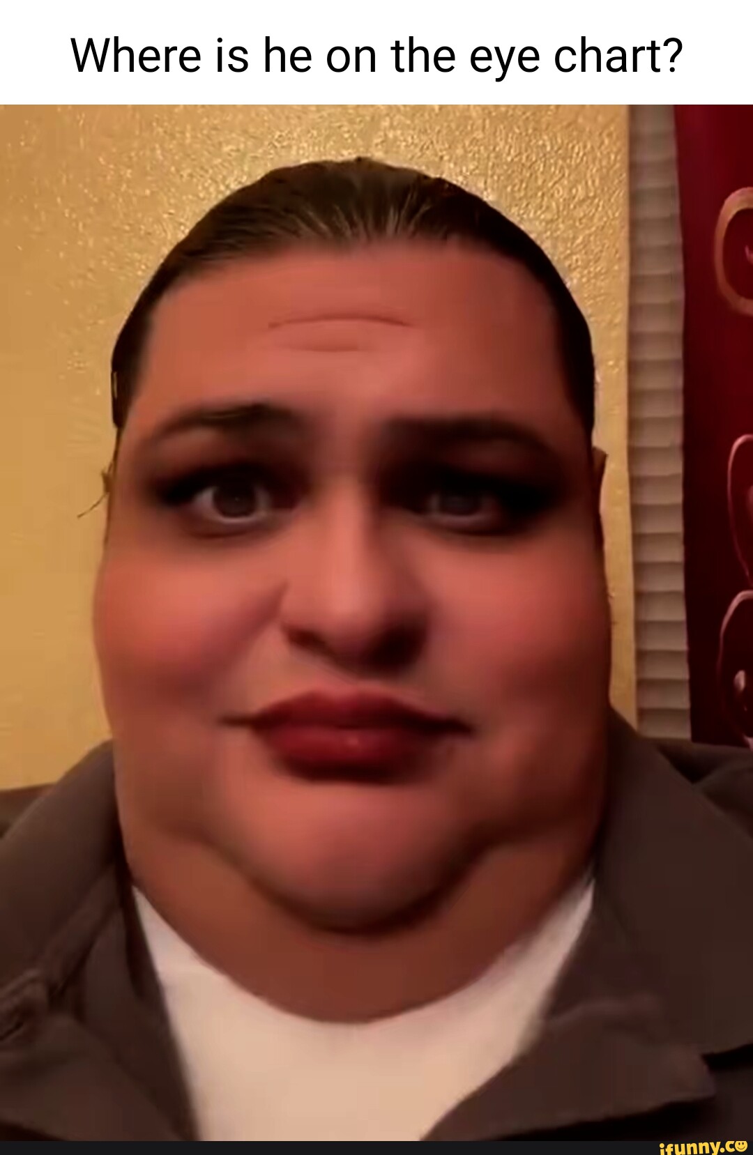 Where is he on the eye chart? iFunny