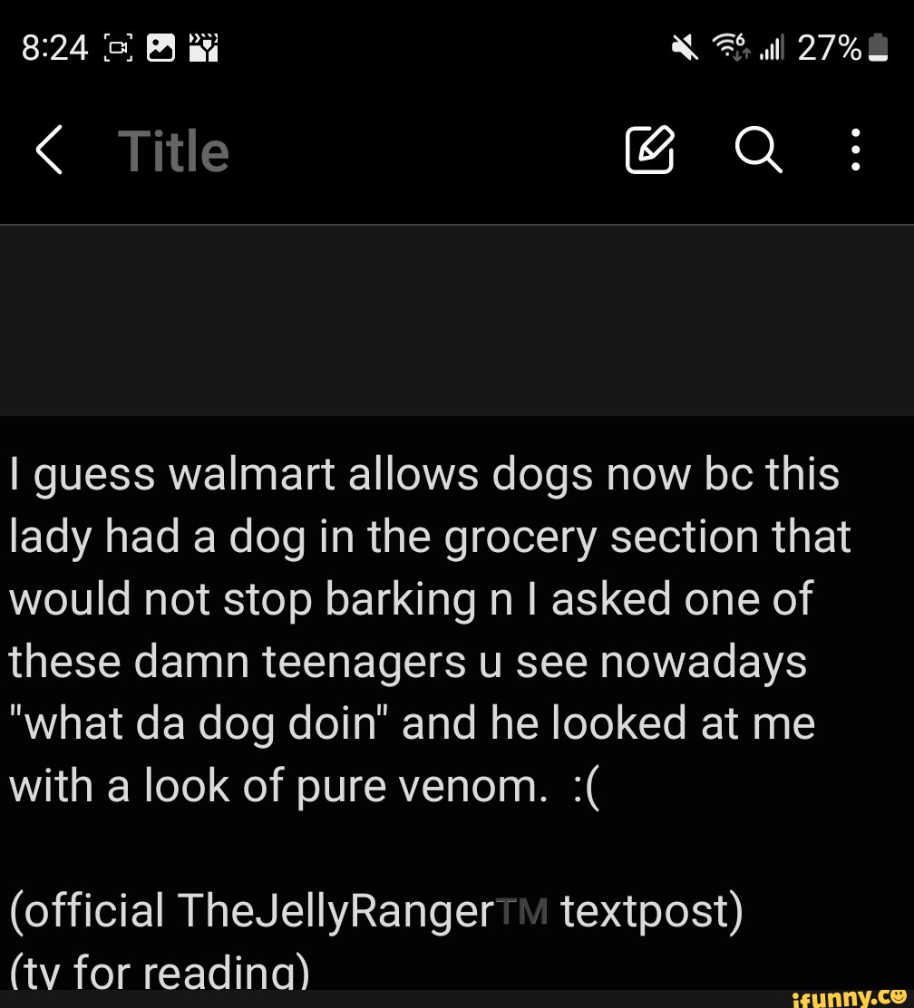 Can U Bring A Dog In Walmart