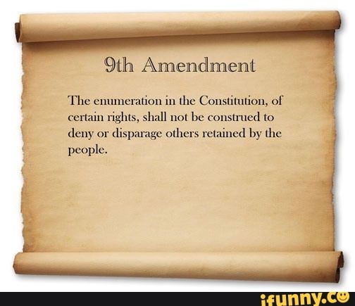 Amendment 'The enumeration in the Constitution, of certain rights ...