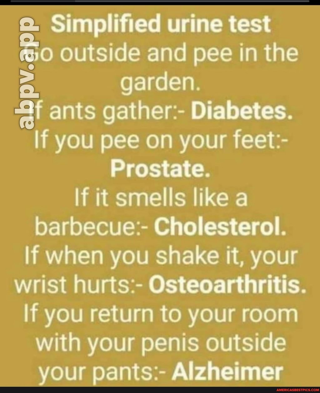 Simplified urine test Outside and pee in the garden. 'Of ants gather