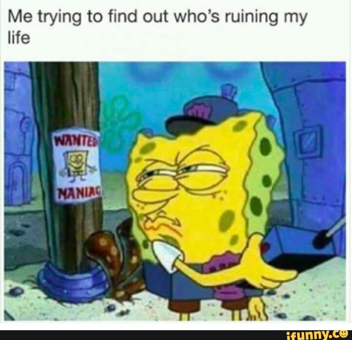 Me trying to find out who's ruining my life - iFunny