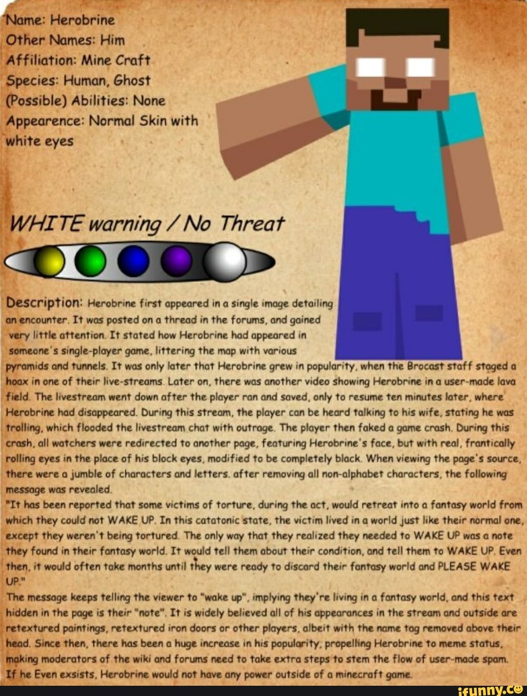 Minecraft Ghost Herobrine Skin 