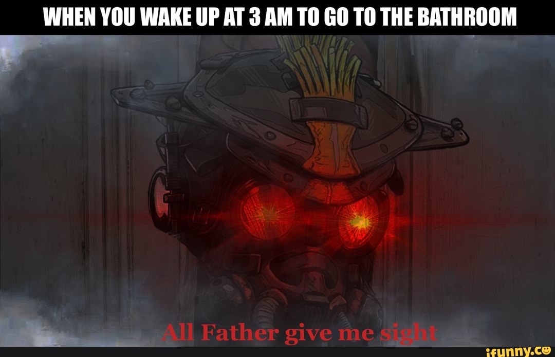 WHEN YOU WAKE UP AT 3 AM TO GO TO THE BATHROOM