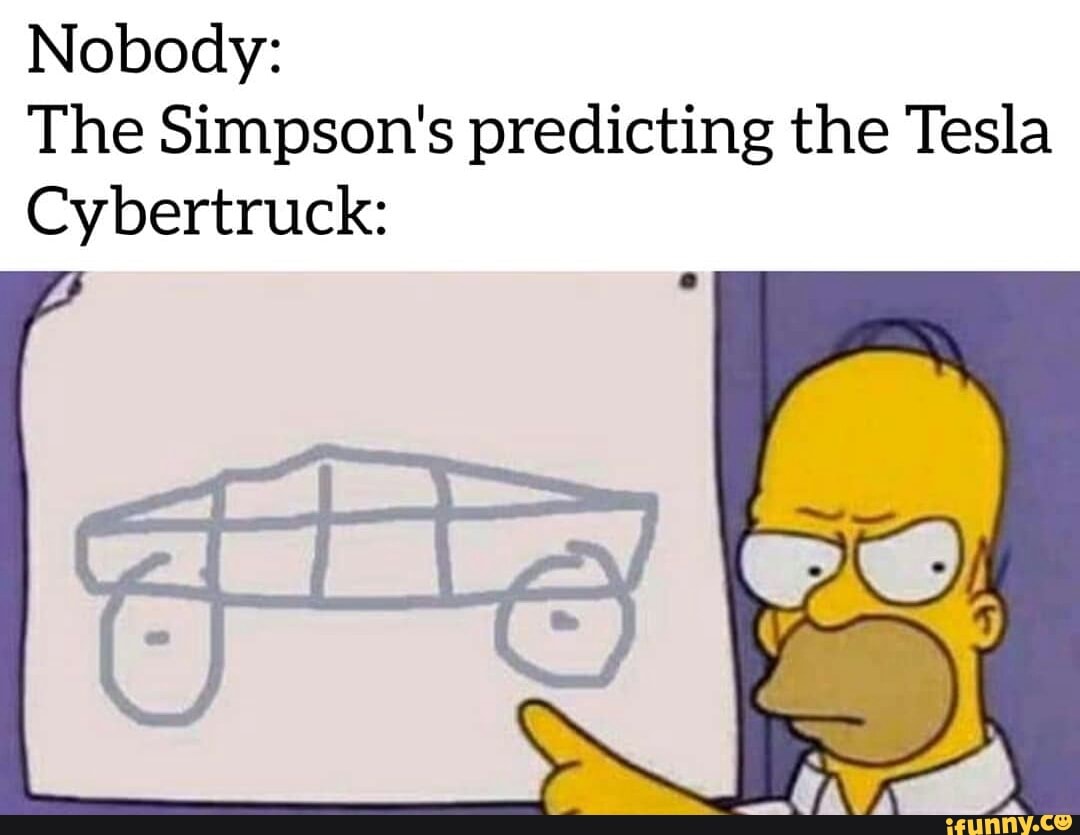 Nobody The Simpsons Predicting The Tesla Cybertruck