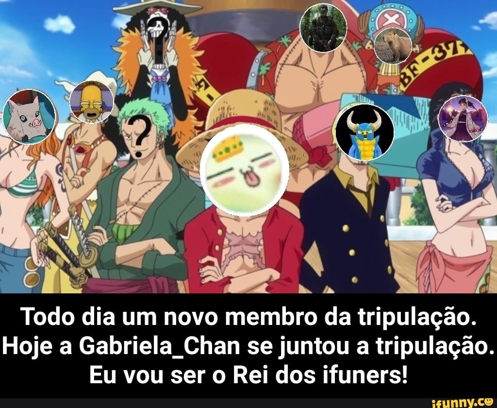 No / MM
Todo dia um novo membro da tripulação.
Hoje a Gabriela Chan se juntou a tripulação.
Eu vou ser o Rei dos ifuners! - Todo dia um novo membro da tripulação. Hoje a Gabriela_Chan se juntou a tripulação. Eu vou ser o Rei dos ifuners!