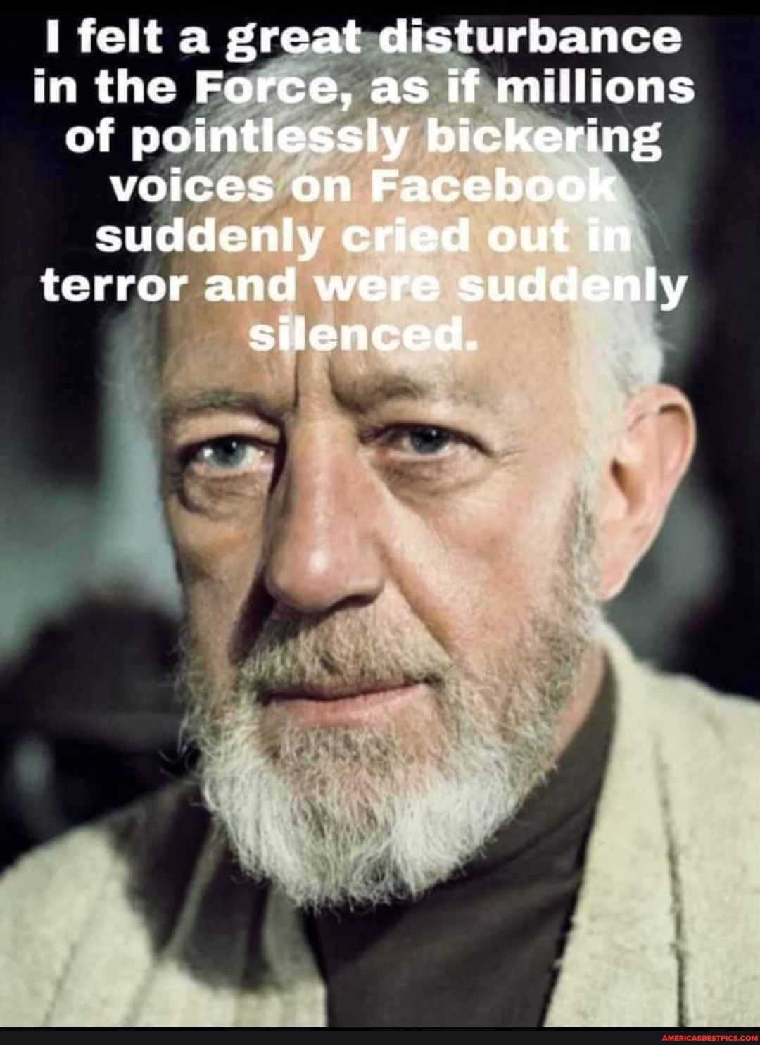 i felt a great disturbance in the force