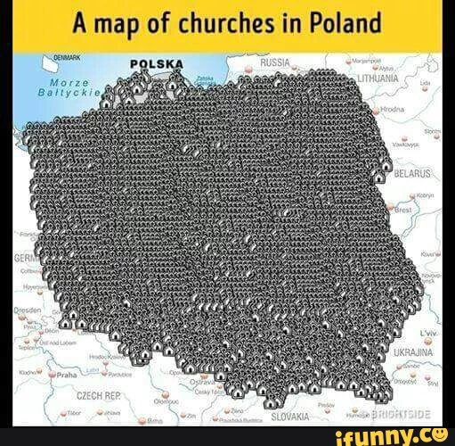 Карта на църквите в Полша