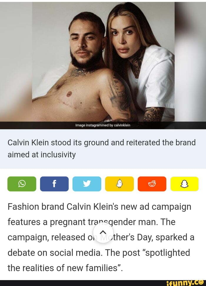 Bp Calvin Klein stood its ground and reiterated the brand aimed at  inclusivity Es & Fashion