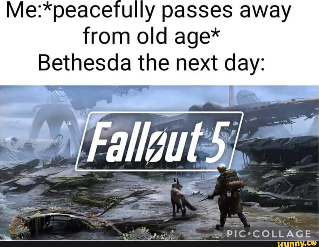 Passes away from old age* Bethesda the next day COLLAGE iFunny