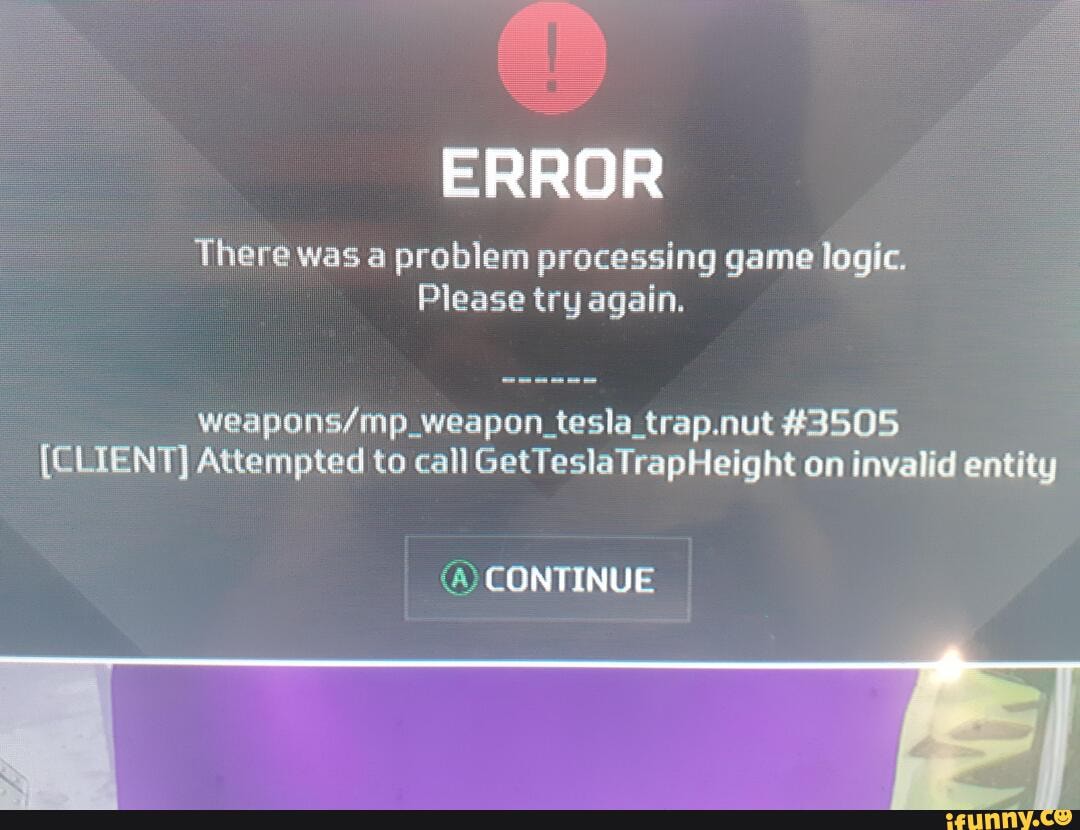 There was a problem processing game logic please try again apex legends ошибка