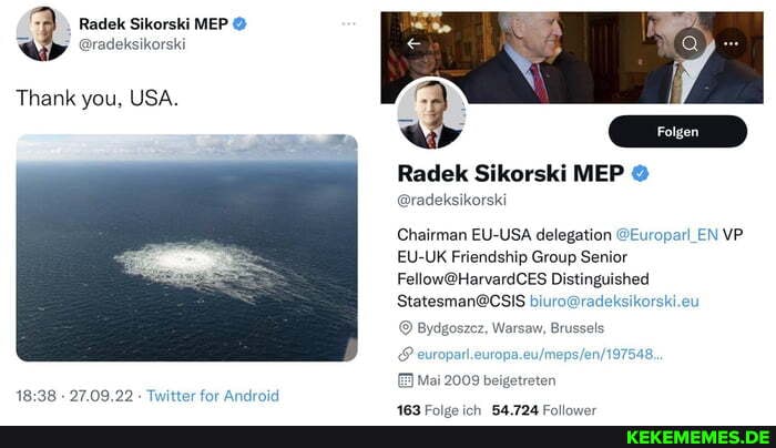 Thank you, USA. Radek Sikorski MEP @radeksikorski Chairman EU-USA delegation @ E