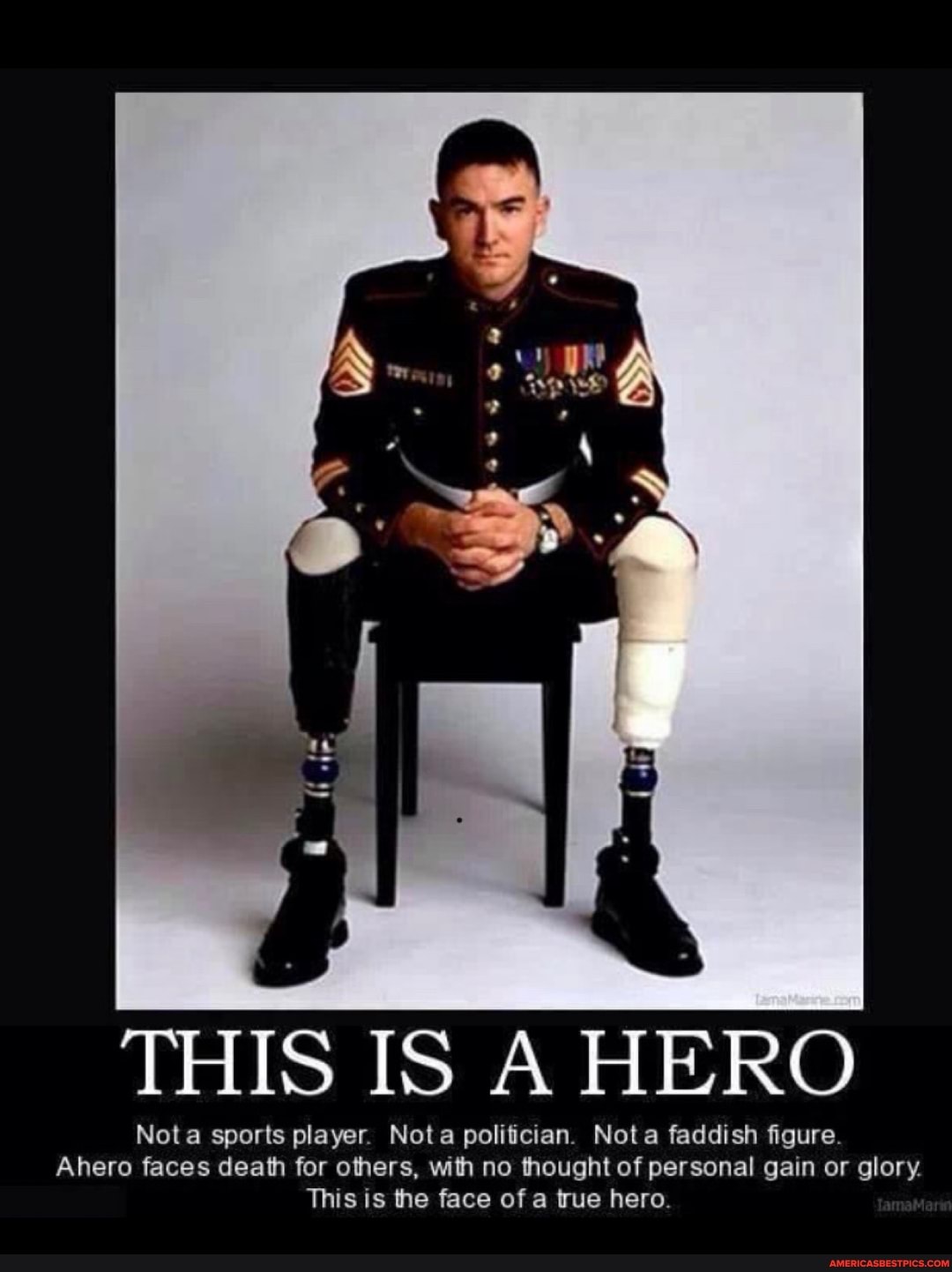 THIS IS A HERO
Nola sports player. Nota politician. Nota faddish figure.
Ahero faces death for others, with no thought of personal gain or glory.
This is the face of a true hero.