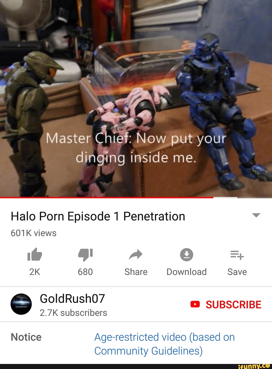 Halo Porn Porn - On Master C'hiÃªf: Now put your Community Guidelines) Halo Porn Episode 1  Penetration 601Kviews 2.7K subscribers Notice Age-restricted video (based -  iFunny