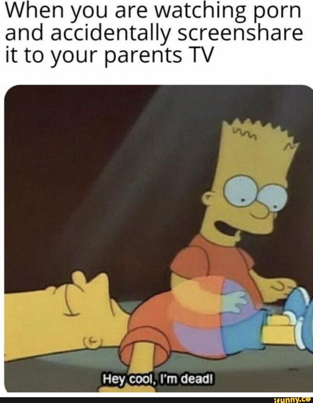 Watch Parents Porn Captions - When you are watching porn and accidentally screenshare it to your parents  TV Se Hey, cool, I'm dead! - iFunny Brazil