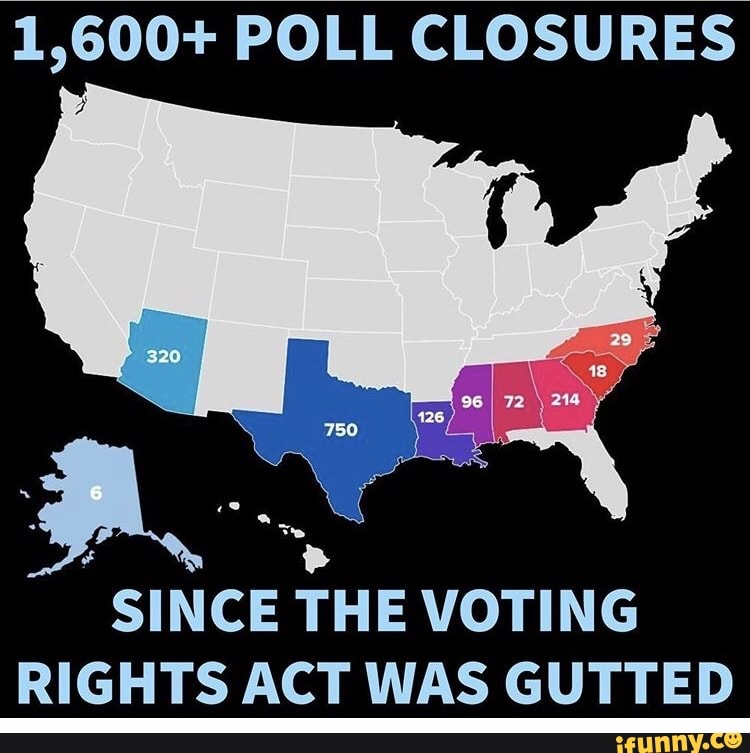 Shocking That These 1600 Closures Suppress The Black Vote 1600 Poll Closures Since The