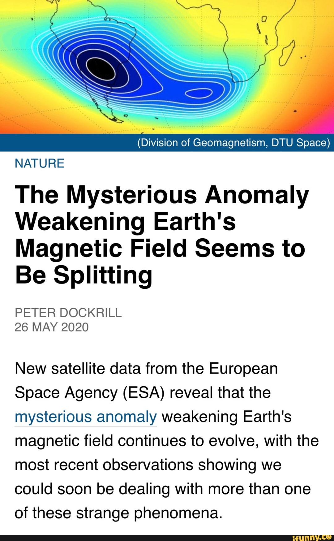 NATURE The Mysterious Anomaly Weakening Earth's Magnetic ...