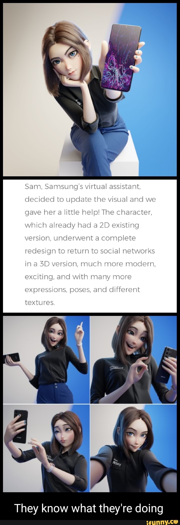 Sam Samsung S Virtual Assistant Decided To Update The Visual And We Gave Her A Little Help