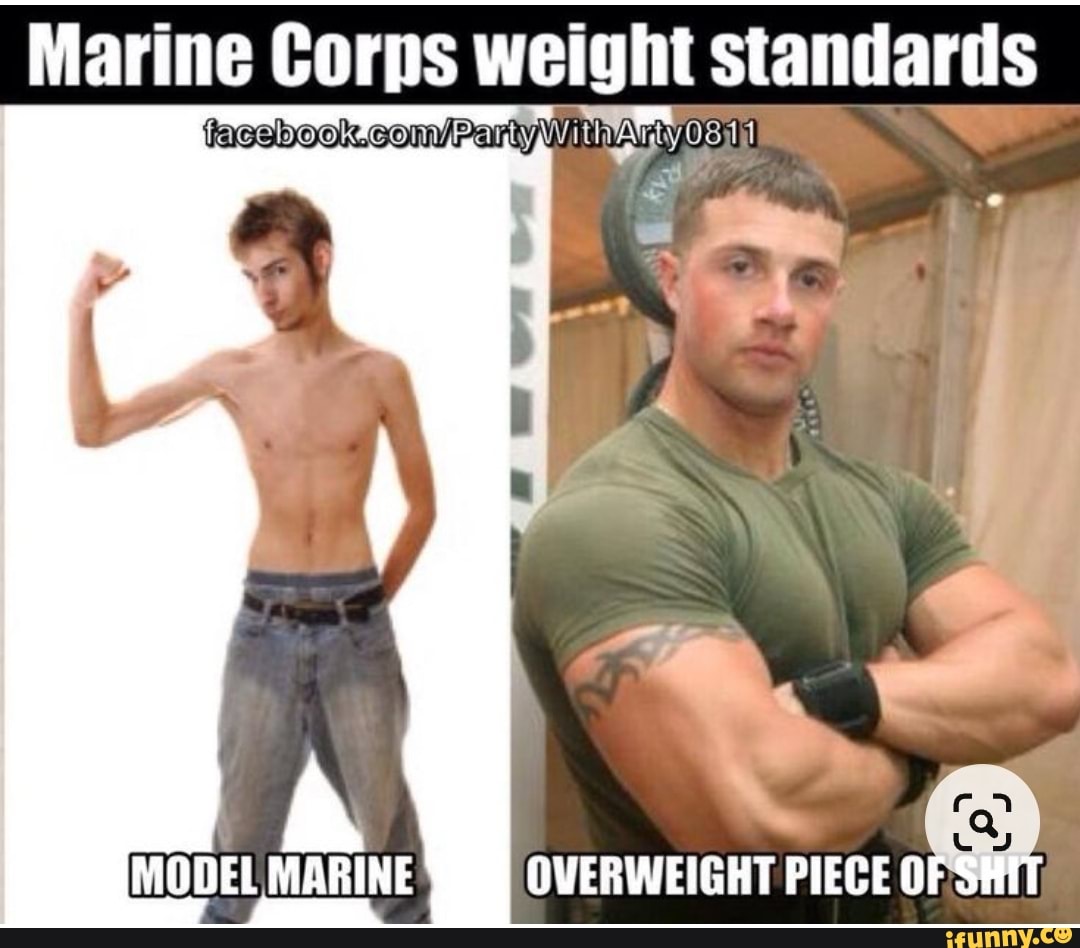 Marine Corps weight standards With OVERWEIGHT PIECE - iFunny