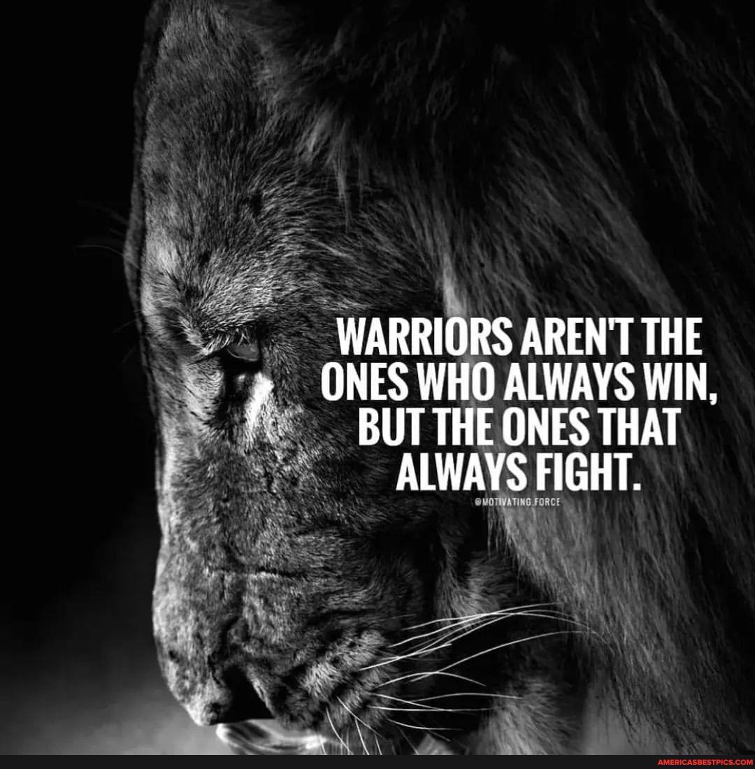 WARRIORS AREN'T THE ONES WHO ALWAYS WIN, BUT THE ONES THAT ALWAYS FIGHT ...